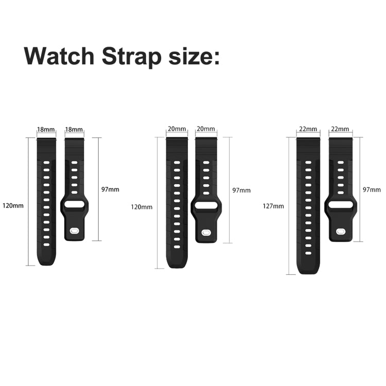 22mm Armor Silicone Watch Band(Starlight) - 22mm Bands by PMC Jewellery | Online Shopping South Africa | PMC Jewellery