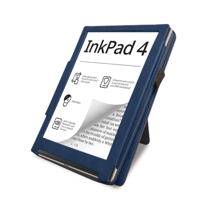 For Pocketbook InkPad Color 2 / 3 Calfskin Leather Smart Tablet Case(Blue) - Others by PMC TechLife | Online Shopping South Africa | PMC TechLife | Buy Now Pay Later Mobicred