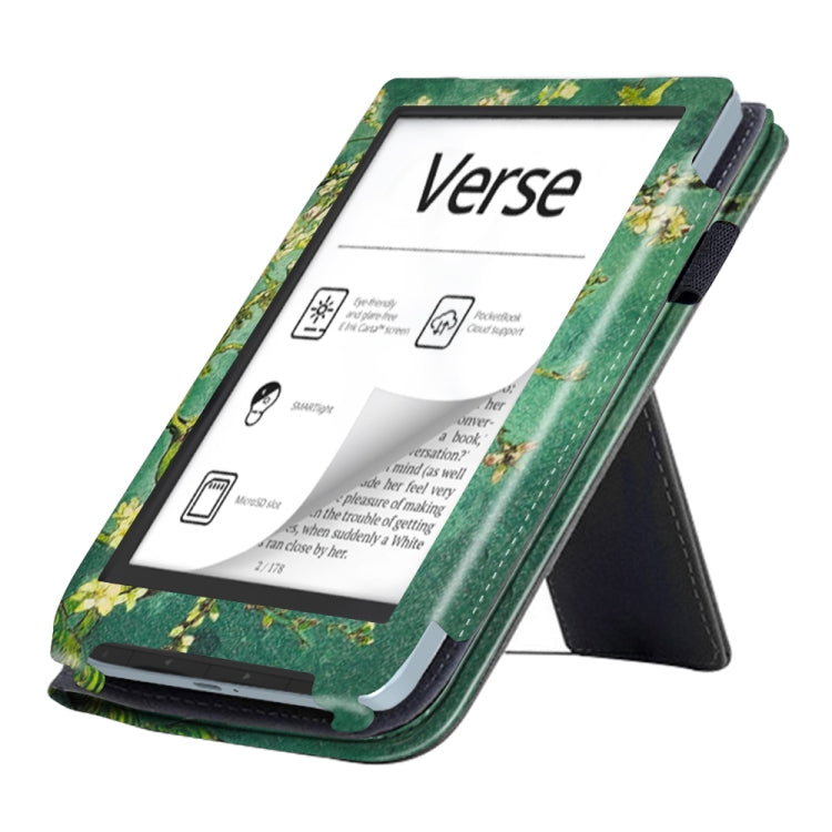 For Pocketbook Verse / Verse Pro Painted Calfskin Smart Leather Tablet Case(Plum Bossom) - free shipping - PMC TechLife - Order now!
