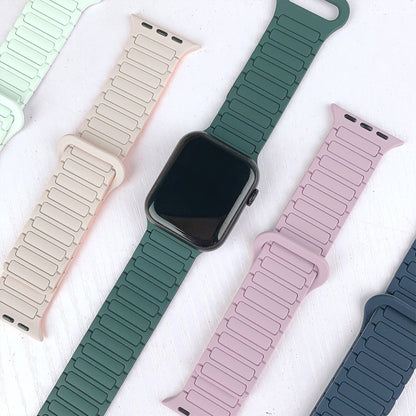 For Apple Watch Ultra 2 49mm I-Shaped Magnetic Silicone Watch Band(Light Purple Pink) - Watch Bands by PMC Jewellery | Online Shopping South Africa | PMC Jewellery