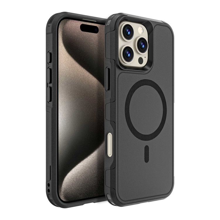 For iPhone 16 Pro Max RedPepper Armor Magsafe PC Hybrid TPU Phone Case(Black) - iPhone 16 Pro Max Cases by RedPepper | Online Shopping South Africa | PMC Jewellery | Buy Now Pay Later Mobicred