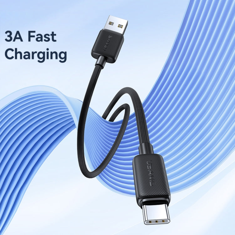 USAMS US-SJ698 USB to USB-C / Type-C 3A Striped Fast Charge Data Cable, Length:3m(Pink) - free shipping - PMc TechLife - Order now!