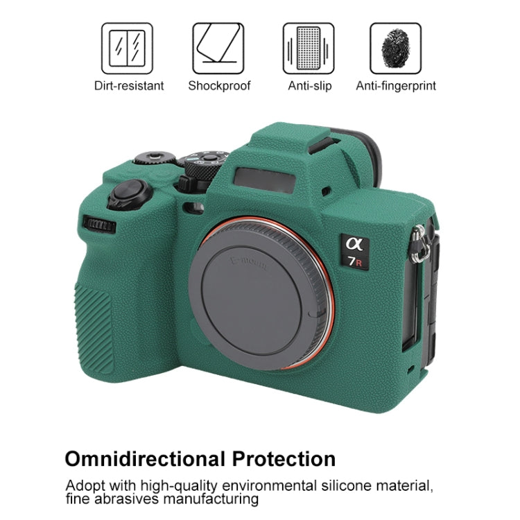 For Sony ILCE7RM5 / A7R5 Litchi Texture Soft Silicone Protective Case(Green) - free shipping - PMC TechLife - Order now!