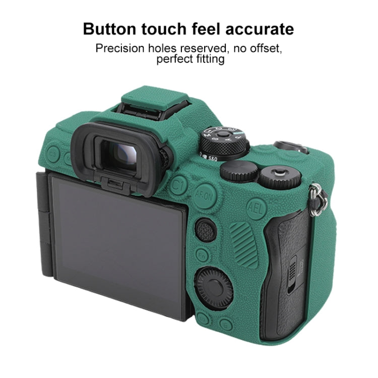 For Sony ILCE7RM5 / A7R5 Litchi Texture Soft Silicone Protective Case(Green) - free shipping - PMC TechLife - Order now!