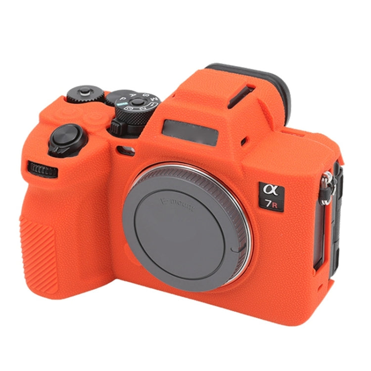 For Sony ILCE7RM5 / A7R5 Litchi Texture Soft Silicone Protective Case(Orange) - Protective Case by PMC TechLife | Online Shopping South Africa | PMC TechLife | Buy Now Pay Later Mobicred