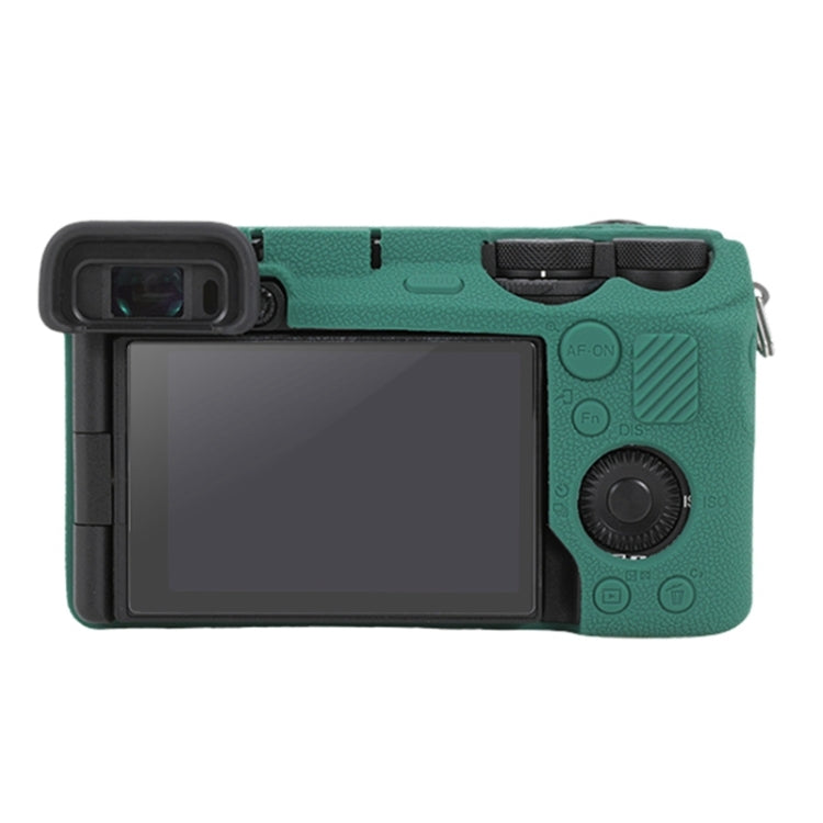 For Sony ILCE-6700 / A6700 Litchi Texture Soft Silicone Protective Case(Green) - Protective Case by PMC TechLife | Online Shopping South Africa | PMC TechLife