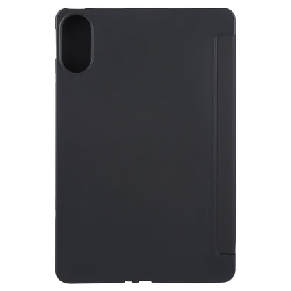 For Huawei MatePad SE 11 2024 Tri-fold Silicone Leather Tablet Case(Black) - Huawei by PMC Jewellery | Online Shopping South Africa | PMC Jewellery | Buy Now Pay Later Mobicred