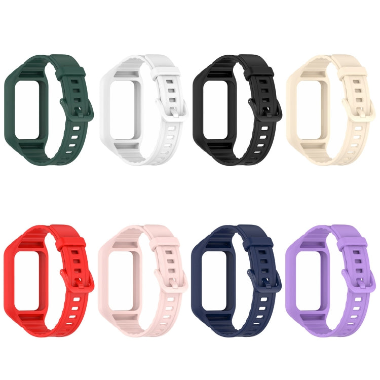 For Honor Band 9 Armor Integrated Silicone Watch Band(White) - Watch Bands by PMC TechLife | Online Shopping South Africa | PMC TechLife