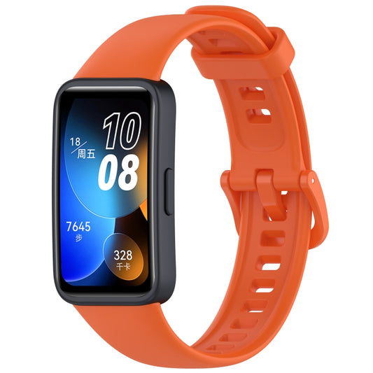 For Huawei Band 9 / 9 NFC Solid Color Colorful Buckle Silicone Watch Band(Orange) - Watch Bands by PMC Jewellery | Online Shopping South Africa | PMC Jewellery