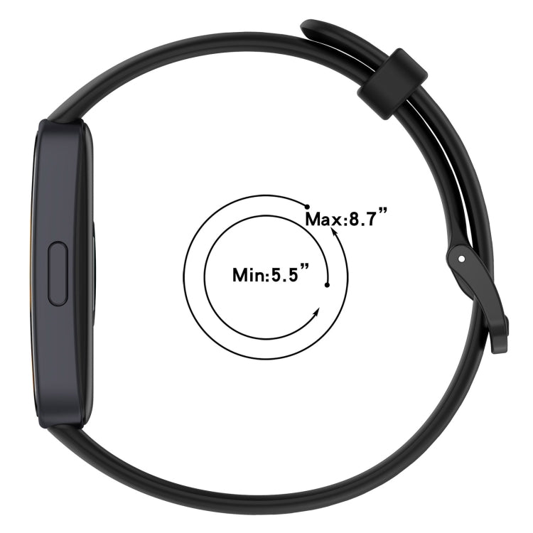 For Huawei Band 10 / 9 / 8 Solid Color Colorful Buckle Silicone Watch Band(Ink Blue) - Watch Bands by PMC TechLife | Online Shopping South Africa | PMC TechLife | Buy Now Pay Later Mobicred