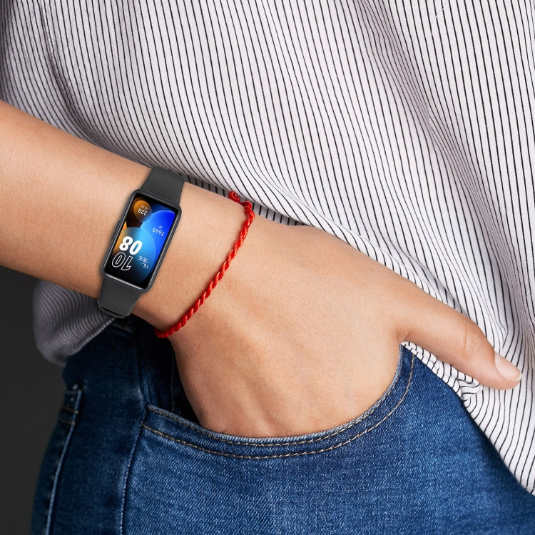 For Huawei Band 10 / 9 / 8 Solid Color Colorful Buckle Silicone Watch Band(Teal) - Watch Bands by PMC TechLife | Online Shopping South Africa | PMC TechLife | Buy Now Pay Later Mobicred