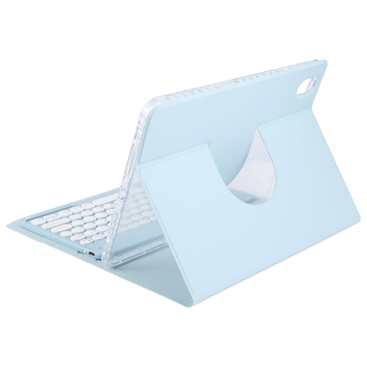 For Huawei MatePad 11 2023 / 2021 Round Button Bluetooth Keyboard Rotatable Holder Leather Case(Sky Blue) - Huawei Keyboard by PMC TechLife | Online Shopping South Africa | PMC TechLife