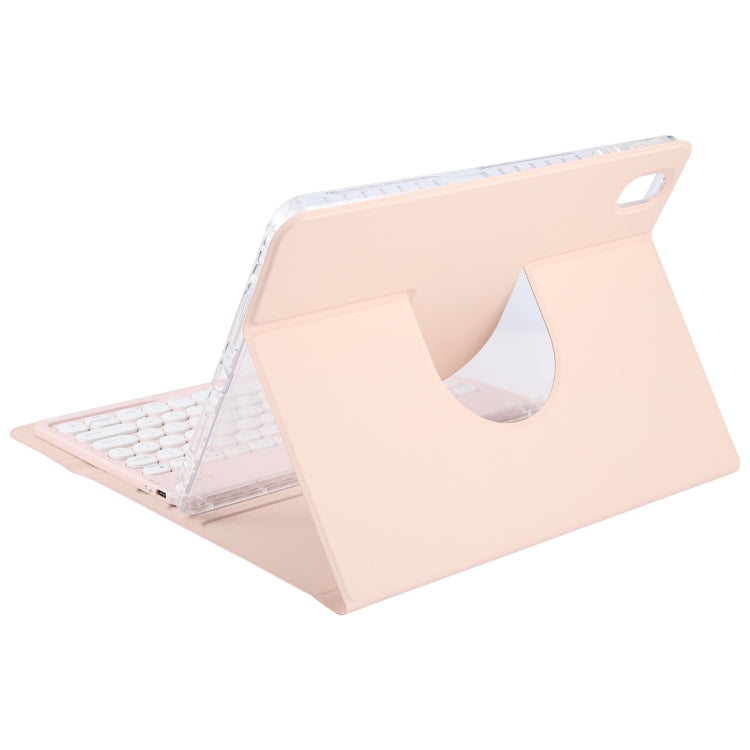 For Huawei MatePad Air 11.5 Round Button Bluetooth Keyboard Rotatable Holder Leather Case(Rose Gold) - free shipping - PMC TechLife - Order now!