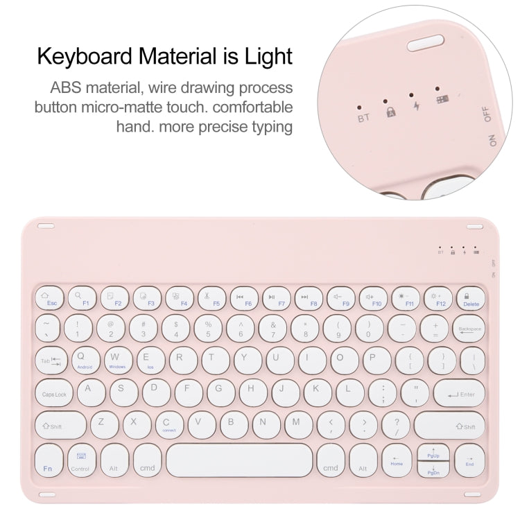 For Huawei MatePad Air 11.5 Round Button Bluetooth Keyboard Rotatable Holder Leather Case(Rose Gold) - free shipping - PMC TechLife - Order now!