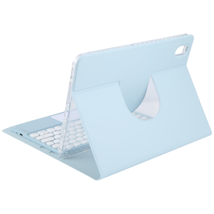 For Huawei MatePad Pro 11 2024 / 2022 Round Button Bluetooth Keyboard Rotatable Holder Leather Case with Touchpad(Sky Blue) - Huawei Keyboard by PMC TechLife | Online Shopping South Africa | PMC TechLife