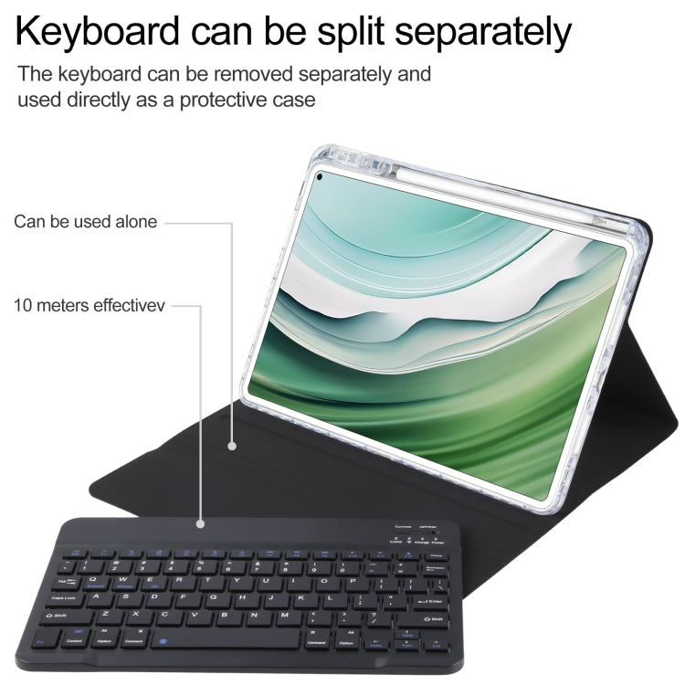 For Huawei MatePad Pro 11 2024 / 2022 Square Button Bluetooth Keyboard Rotatable Holder Leather Case(Black) - Huawei Keyboard by PMC TechLife | Online Shopping South Africa | PMC TechLife