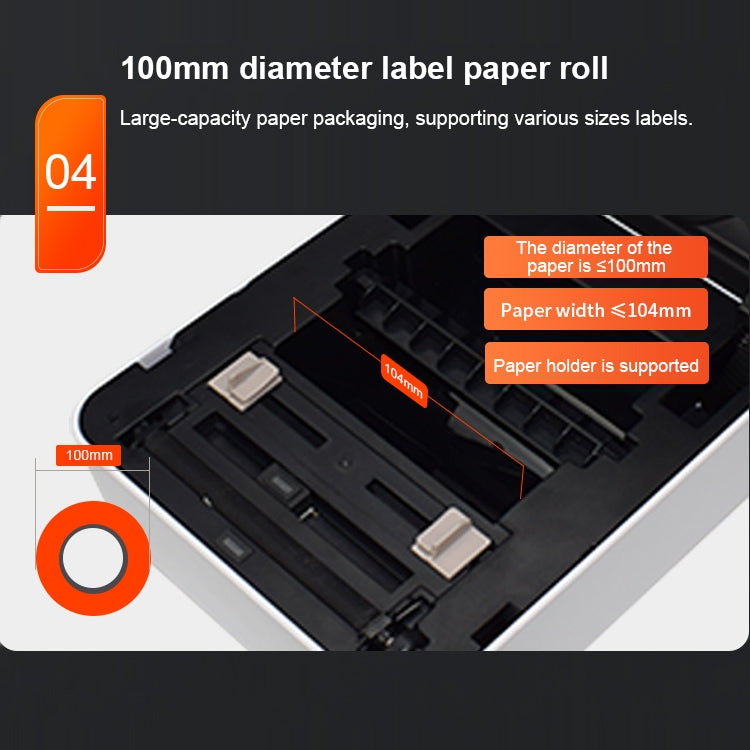 ZJ-9250 100x150mm USB Thermal Label Printer, Plug:UK Plug(Black) - Printer by PMC TechLife | Online Shopping South Africa | PMC TechLife | Buy Now Pay Later Mobicred