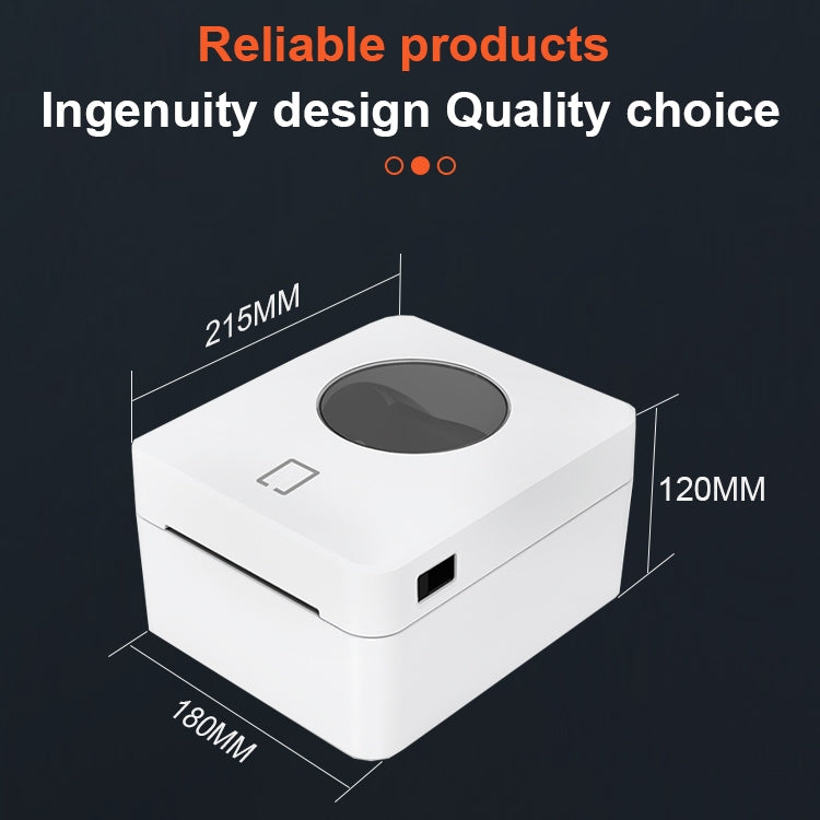ZJ-9250 100x150mm USB Thermal Label Printer, Plug:EU Plug(White) - Printer by PMC TechLife | Online Shopping South Africa | PMC TechLife | Buy Now Pay Later Mobicred