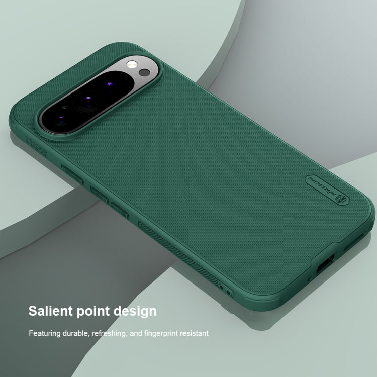 For Google Pixel 9 Pro NILLKIN Frosted Shield Pro Magnetic Phone Case(Green) - Google Cases by NILLKIN | Online Shopping South Africa | PMC Jewellery | Buy Now Pay Later Mobicred