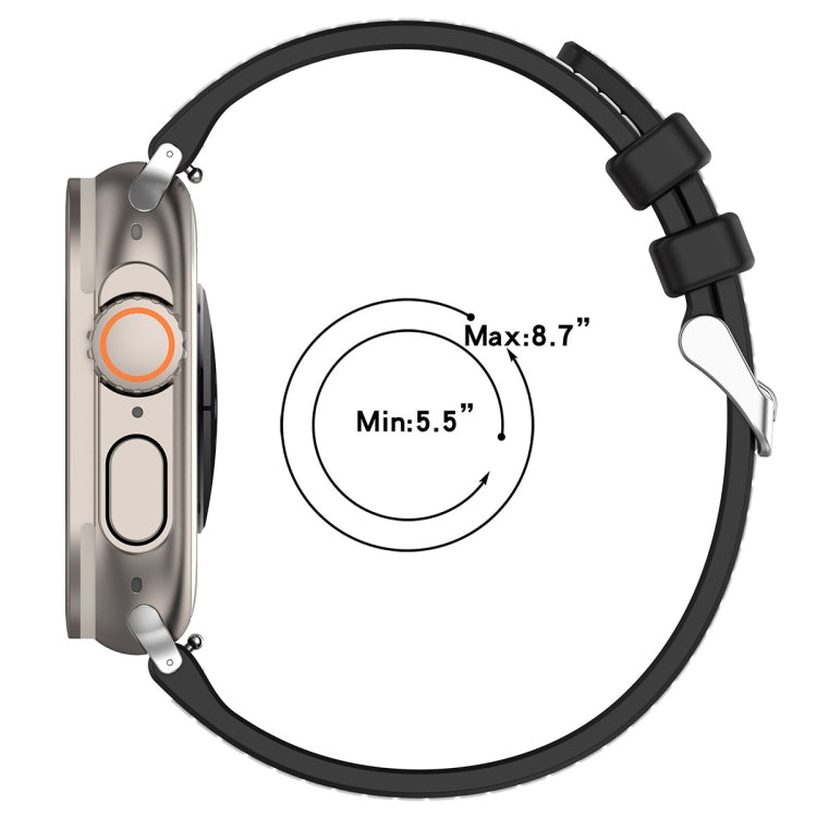 For Apple Watch 38mm Ordinary Buckle Hybrid Nylon Braid Silicone Watch Band(Black) - Watch Bands by PMC TechLife | Online Shopping South Africa | PMC TechLife