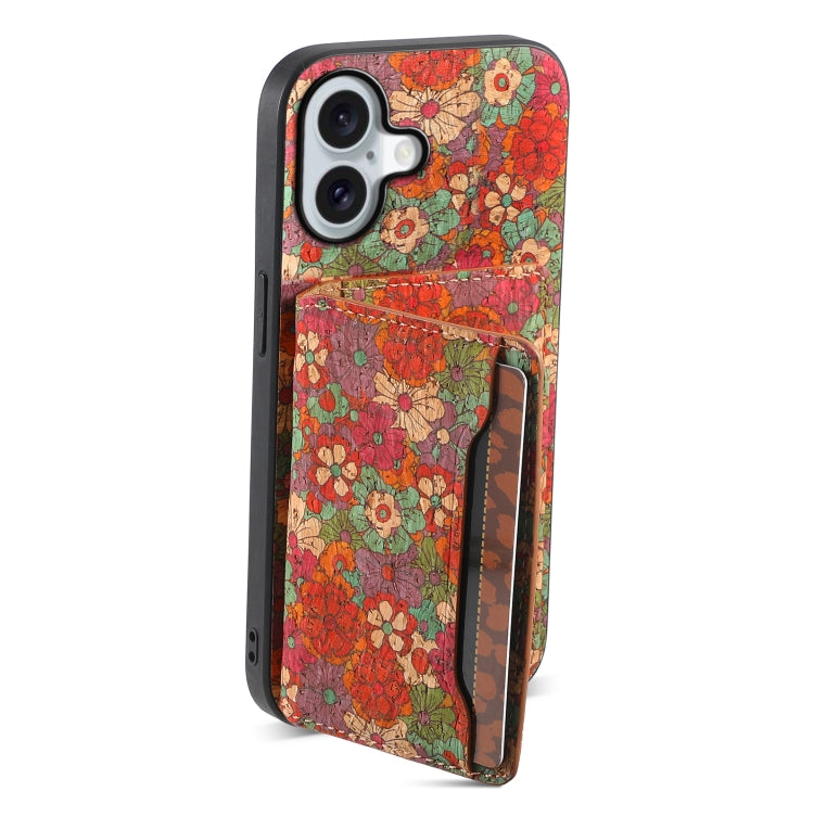 For iPhone 16 Card Slot Holder Phone Case(Summer Red) - iPhone 16 Cases by PMC TechLife | Online Shopping South Africa | PMC TechLife | Buy Now Pay Later Mobicred