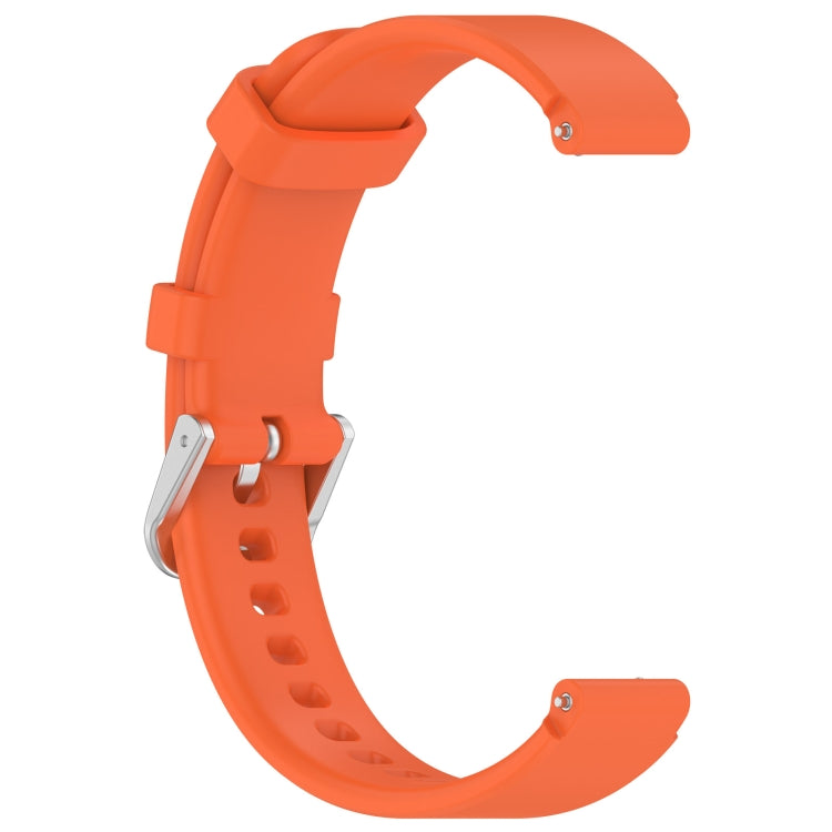 12mm Universal Solid Color Silver Buckle Silicone Watch Band(Orange) - 20mm Bands by PMC Jewellery | Online Shopping South Africa | PMC Jewellery