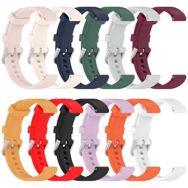12mm Universal Solid Color Silver Buckle Silicone Watch Band(Black) - 20mm Bands by PMC TechLife | Online Shopping South Africa | PMC TechLife
