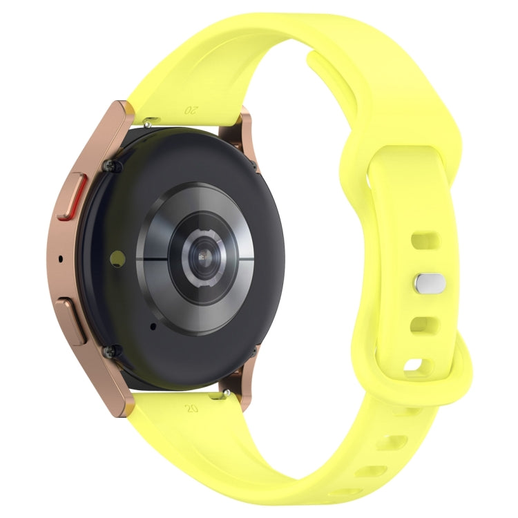 22mm Slim Reverse Buckle Silicone Watch Band(Bright Yellow) - 22mm Bands by PMC Jewellery | Online Shopping South Africa | PMC Jewellery