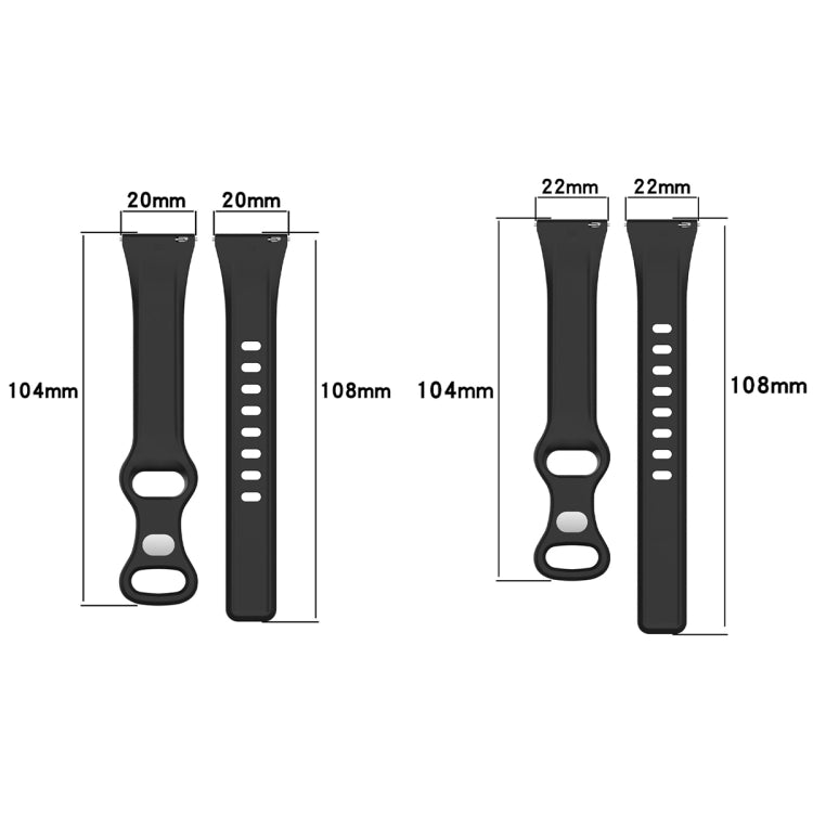 22mm Slim Reverse Buckle Silicone Watch Band(Black) - 22mm Bands by PMC Jewellery | Online Shopping South Africa | PMC Jewellery