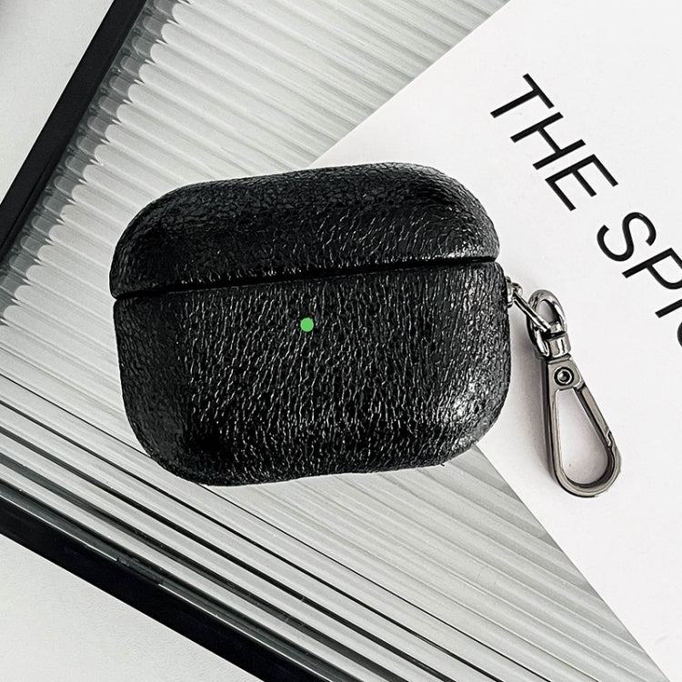 For AirPods 3 Burst Leather Texture Bluetooth Earphone Protective Case(Black) - free shipping - PMC Jewellery - Order now!