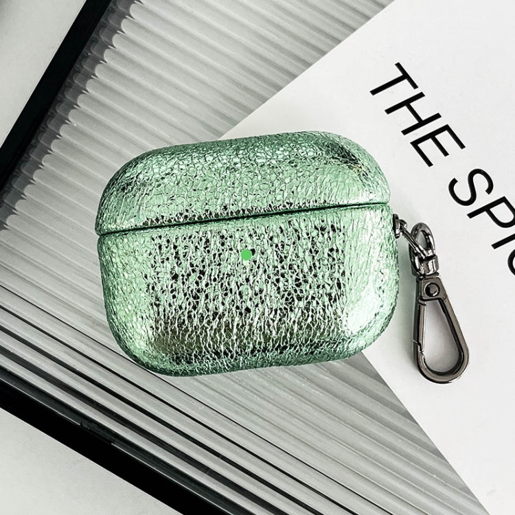 For AirPods Pro 2 Burst Leather Texture Bluetooth Earphone Protective Case(Green) - For AirPods Pro 2 by PMC Jewellery | Online Shopping South Africa | PMC Jewellery | Buy Now Pay Later Mobicred