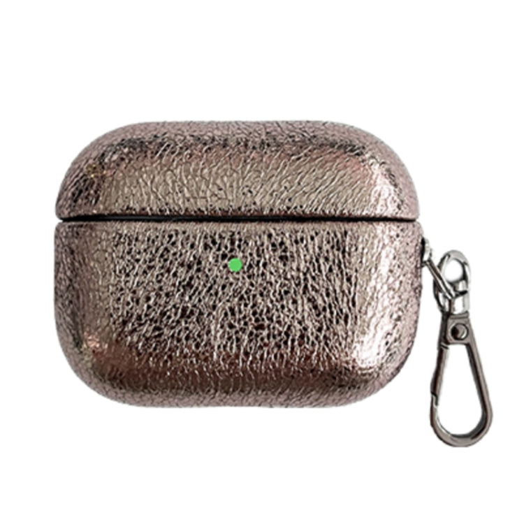 For AirPods Pro Burst Leather Texture Bluetooth Earphone Protective Case(Gold) - For AirPods Pro by PMC Jewellery | Online Shopping South Africa | PMC Jewellery | Buy Now Pay Later Mobicred
