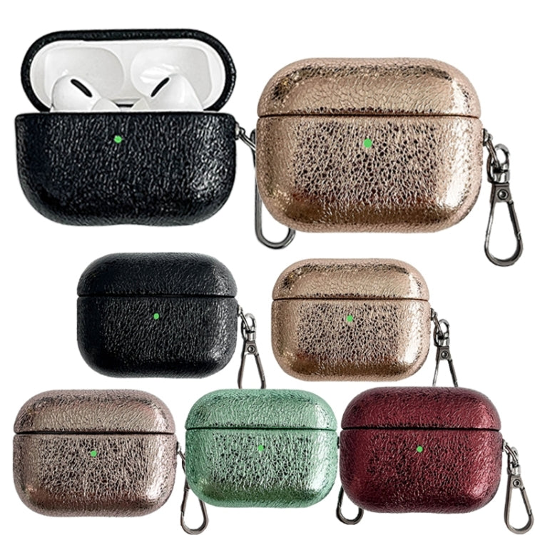 For AirPods Pro 2 Burst Leather Texture Bluetooth Earphone Protective Case(Green) - For AirPods Pro 2 by PMC Jewellery | Online Shopping South Africa | PMC Jewellery | Buy Now Pay Later Mobicred