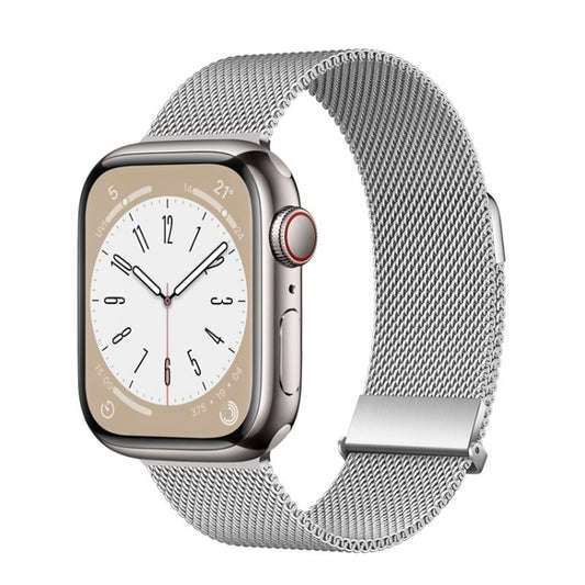 For Apple Watch SE 2023 44mm ZGA Milanese Magnetic Metal Watch Band(Silver) - Watch Bands by ZGA | Online Shopping South Africa | PMC Jewellery | Buy Now Pay Later Mobicred