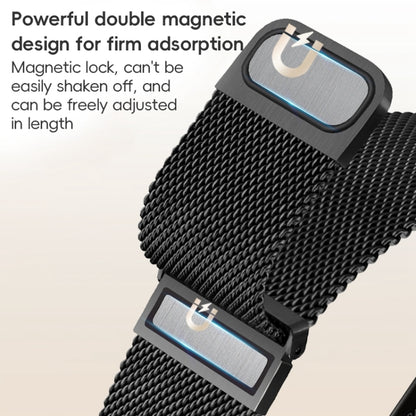 For Apple Watch Series 3 42mm ZGA Milanese Magnetic Metal Watch Band(Black) - Watch Bands by ZGA | Online Shopping South Africa | PMC Jewellery | Buy Now Pay Later Mobicred