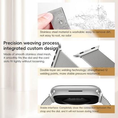 For Apple Watch SE 2022 44mm ZGA Milanese Magnetic Metal Watch Band(Silver) - Watch Bands by ZGA | Online Shopping South Africa | PMC Jewellery | Buy Now Pay Later Mobicred