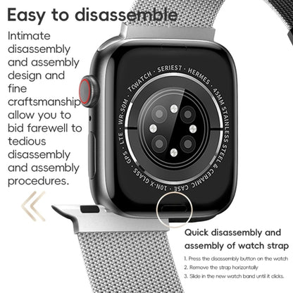 For Apple Watch SE 2022 44mm ZGA Milanese Magnetic Metal Watch Band(Black) - Watch Bands by ZGA | Online Shopping South Africa | PMC Jewellery | Buy Now Pay Later Mobicred