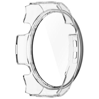 For Xiaomi Haylou Watch R8 PC + Tempered Film Integrated Watch Protective Case(Transparent White) - Watch Cases by PMC Jewellery | Online Shopping South Africa | PMC Jewellery