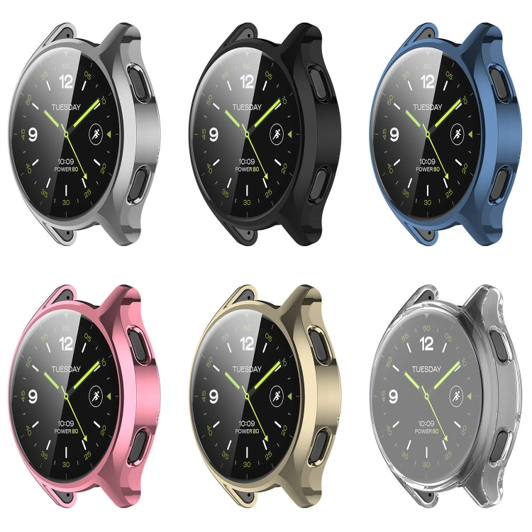 For Xiaomi Watch 2 Full Coverage TPU Electroplated Watch Protective Case(Blue) - Watch Cases by PMC TechLife | Online Shopping South Africa | PMC TechLife