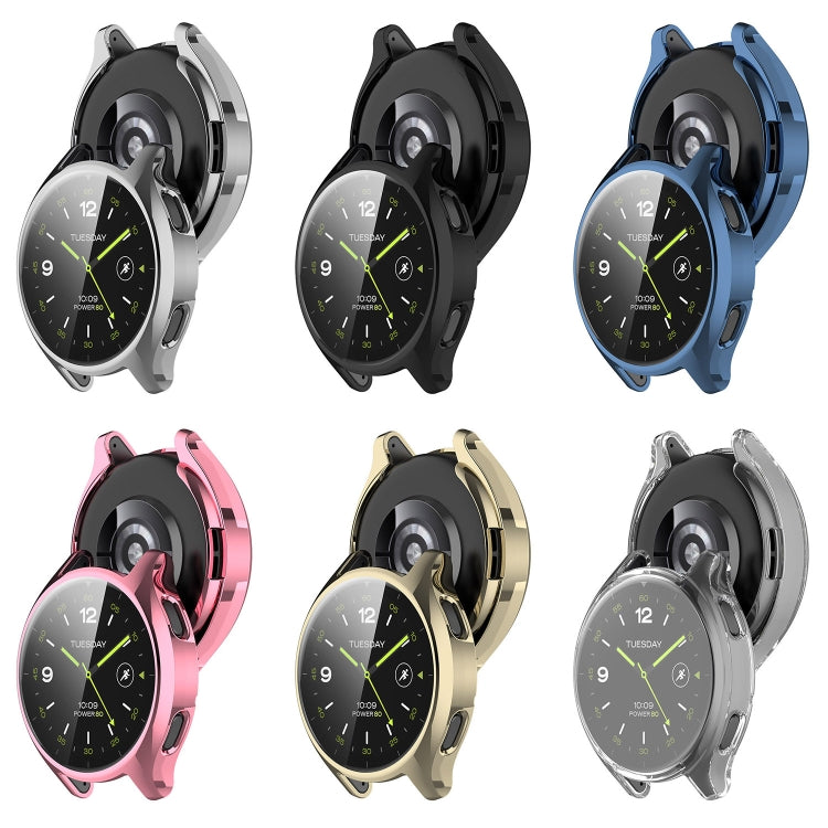 For Xiaomi Watch 2 Full Coverage TPU Electroplated Watch Protective Case(Silver) - Watch Cases by PMC TechLife | Online Shopping South Africa | PMC TechLife