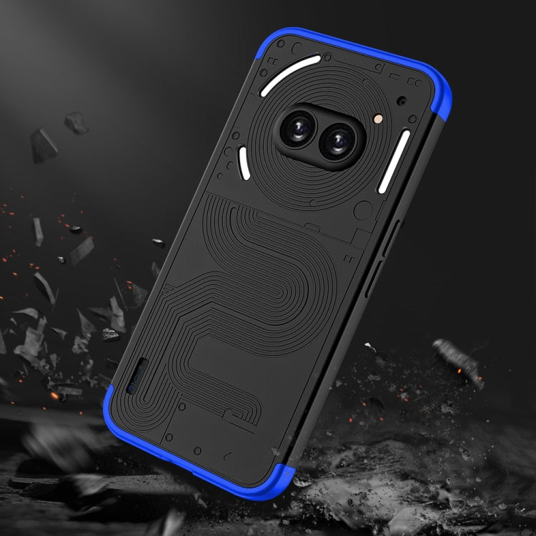 For Nothing Phone 2a GKK Three Stage Splicing Full Coverage PC Phone Case(Black Blue) - More Brand by GKK | Online Shopping South Africa | PMC Jewellery | Buy Now Pay Later Mobicred