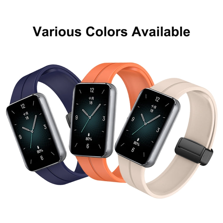 For Honor Band 9 Magnetic Folding Black Buckle Silicone Watch Band(Teal) - Watch Bands by PMC TechLife | Online Shopping South Africa | PMC TechLife