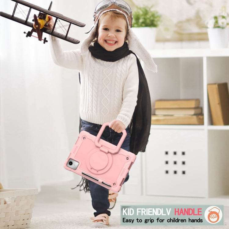 For Lenovo Tab M11/ Xiaoxin Pad 11 2024 Handle Robot Silicone Hybrid PC Tablet Case(Rose Gold) - Lenovo by PMC Jewellery | Online Shopping South Africa | PMC Jewellery | Buy Now Pay Later Mobicred