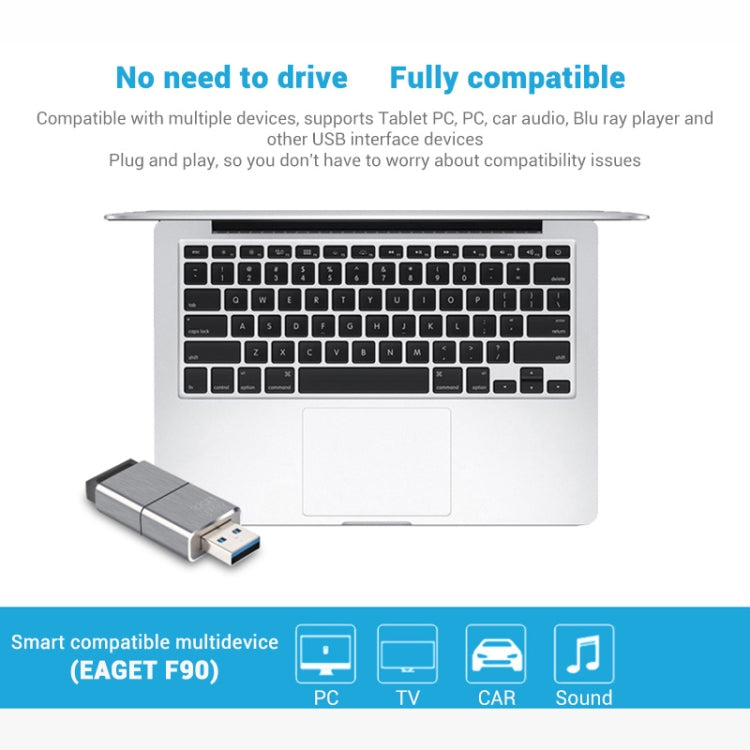 EAGET F90 32G USB 3.0 Interface Metal Flash U Disk - USB Flash Drives by EAGET | Online Shopping South Africa | PMC Jewellery | Buy Now Pay Later Mobicred