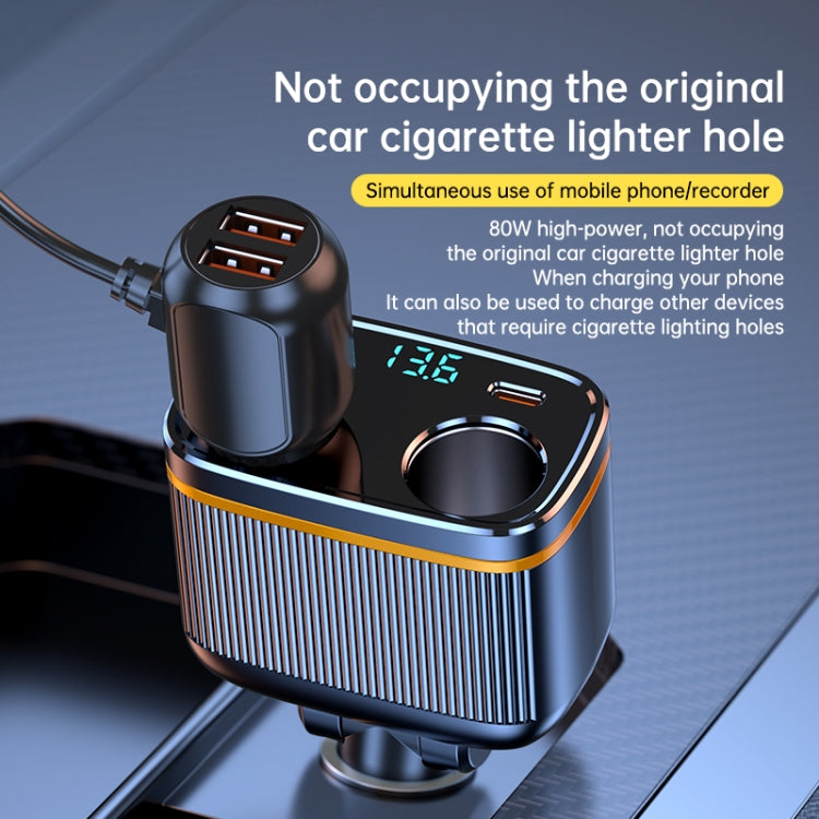 C27 6 in 1 PD45W Type-Cx2+USBx2 Car Cigarette Lighter Fast Charging Charger - Car Charger by PMC Jewellery | Online Shopping South Africa | PMC Jewellery | Buy Now Pay Later Mobicred