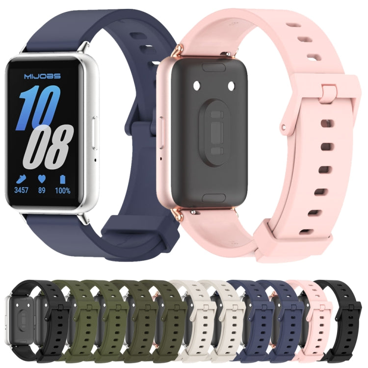 For Samsung Galaxy Fit 3 Mijobs Silicone Watch Band(Black) - Watch Bands by MIJOBS | Online Shopping South Africa | PMC TechLife | Buy Now Pay Later Mobicred