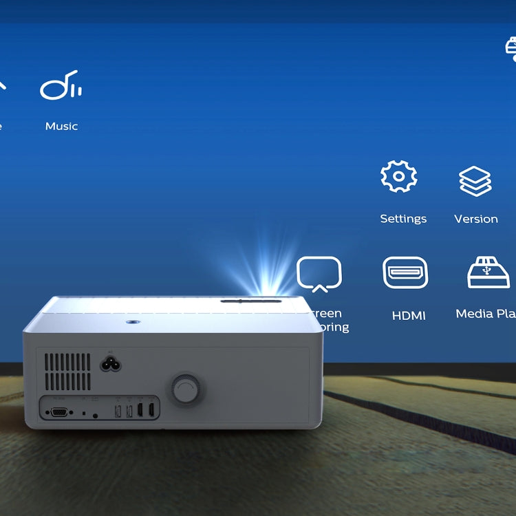 D4000 1080P HD Home Portable LED Projector WiFi Same Screen Version(AU Plug) - LED Projector by PMC TechLife | Online Shopping South Africa | PMC TechLife | Buy Now Pay Later Mobicred