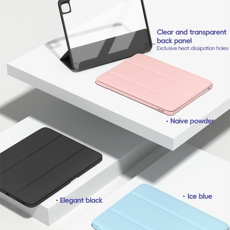 For iPad Pro 12.9 2022/2021/2020 ZGA Tri-Fold Voltage Smart Leather Tablet Case(Pink) - free shipping - PMc TechLife - Order now!