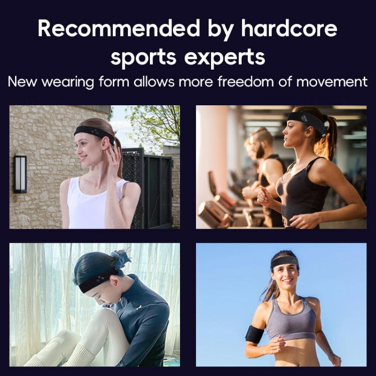 Mucro B01 Turban Style Wireless Bluetooth Headset Sports Headband(Black) - Smart Hats by Mucro | Online Shopping South Africa | PMC TechLife | Buy Now Pay Later Mobicred