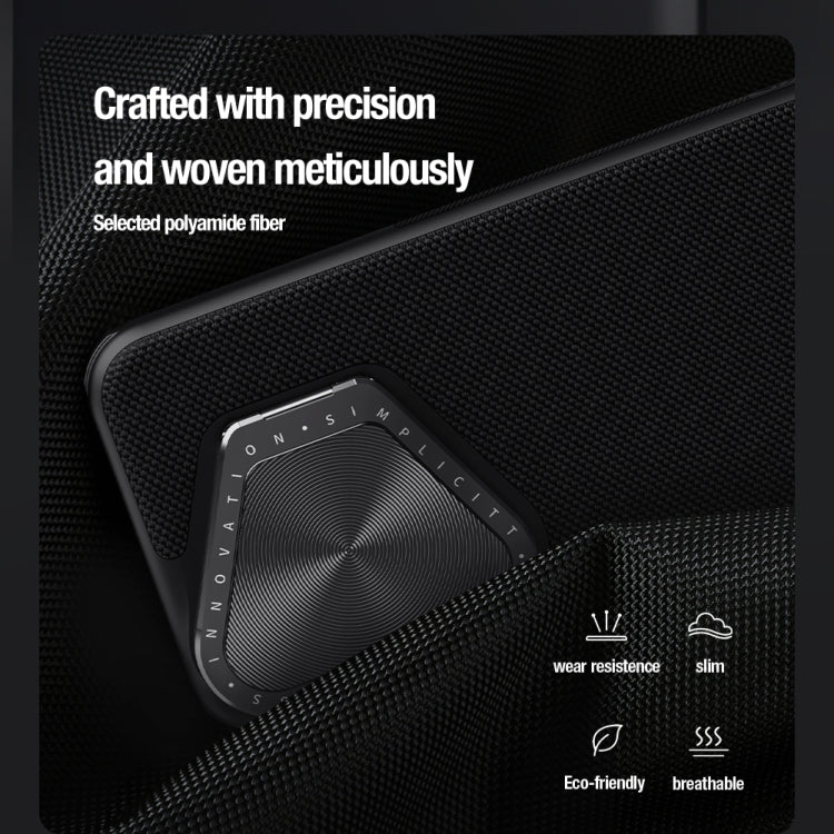 For Huawei Pura 70 Pro/70 Pro+ NILLKIN Textured Prop Magnetic Lens Protection Holder Nylon Phone Case(Black) - Huawei Cases by NILLKIN | Online Shopping South Africa | PMC Jewellery | Buy Now Pay Later Mobicred